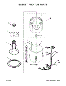 04 - Basket And Tub Parts parts for Whirlpool Laundry Center 2DWTW4740YQ1 from AppliancePartsPros.com