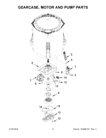 05 - Gearcase, Motor And Pump Parts parts for Whirlpool Washer 2DWTW4800YQ1 from AppliancePartsPros.com