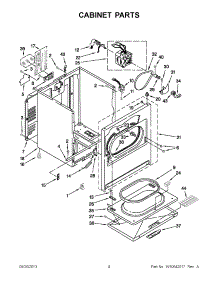03 - Cabinet Parts parts for Whirlpool Dryer 3DWED4900YW1 from AppliancePartsPros.com