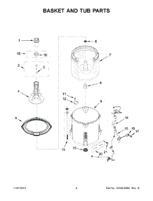04 - Basket And Tub Parts parts for Whirlpool Laundry Center 3DWTW3000FW0 from AppliancePartsPros.com