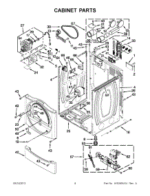 02 - Cabinet Parts parts for Whirlpool Dryer 3LCGD9100WQ3 from AppliancePartsPros.com