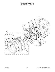 05 - Door Parts parts for Whirlpool Dryer 3LCGD9100WQ3 from AppliancePartsPros.com