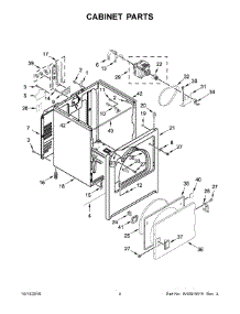 03 - Cabinet Parts parts for Whirlpool Laundry Center 3LWED4705FW0 from AppliancePartsPros.com