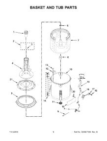 04 - Basket And Tub Parts parts for Whirlpool Laundry Center 3LWTW4705FW0 from AppliancePartsPros.com
