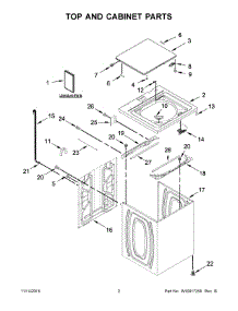 02 - Top And Cabinet Parts parts for Whirlpool Laundry Center 3LWTW4815FW0 from AppliancePartsPros.com