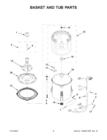 04 - Basket And Tub Parts parts for Whirlpool Laundry Center 3LWTW4815FW0 from AppliancePartsPros.com