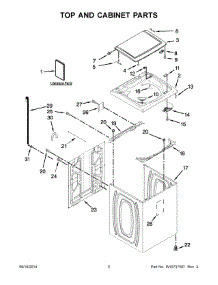 02 - Top And Cabinet Parts parts for Whirlpool Washer 3LWTW5550YW2 from AppliancePartsPros.com