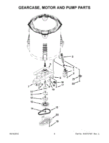 05 - Gearcase, Motor And Pump Parts parts for Whirlpool Washer 3LWTW5550YW2 from AppliancePartsPros.com