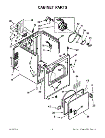 02 - Cabinet Parts parts for Whirlpool Dryer 4GWED4750YQ2 from AppliancePartsPros.com