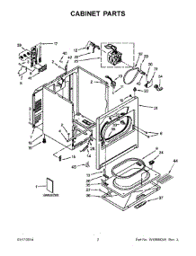 02 - Cabinet Parts parts for Whirlpool Dryer 4GWED4900YQ3 from AppliancePartsPros.com