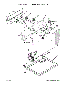 03 - Top And Console Parts parts for Whirlpool Dryer 4GWED4900YQ3 from AppliancePartsPros.com