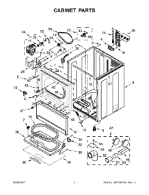 03 - Cabinet Parts parts for Whirlpool Laundry Center 4GWED5500YW3 from AppliancePartsPros.com