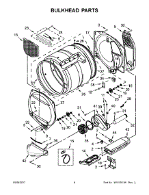 04 - Bulkhead Parts parts for Whirlpool Laundry Center 4GWED5500YW3 from AppliancePartsPros.com