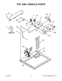 02 - Top And Console Parts parts for Whirlpool Laundry Center 4GWGD4815FW0 from AppliancePartsPros.com