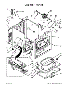 02 - Cabinet Parts parts for Whirlpool Dryer 4GWGD4900YQ3 from AppliancePartsPros.com