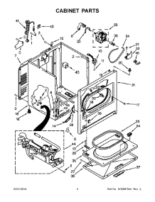 03 - Cabinet Parts parts for Whirlpool Dryer 4GWGD4900YQ4 from AppliancePartsPros.com