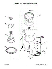 04 - Basket And Tub Parts parts for Whirlpool Washer 4GWTW4740YQ2 from AppliancePartsPros.com