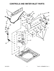 03 - Controls And Water Inlet Parts parts for Whirlpool Washer 4GWTW4950YW2 from AppliancePartsPros.com