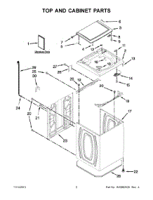 02 - Top And Cabinet Parts parts for Whirlpool Washer 4GWTW5550YW2 from AppliancePartsPros.com