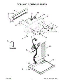 02 - Top And Console Parts parts for Whirlpool Laundry Center 4KWED4705FW0 from AppliancePartsPros.com