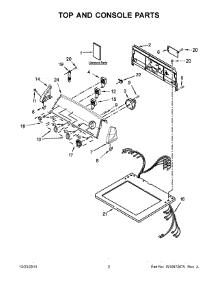 02 - Top And Console Parts parts for Whirlpool Dryer 4KWED4900BQ0 from AppliancePartsPros.com