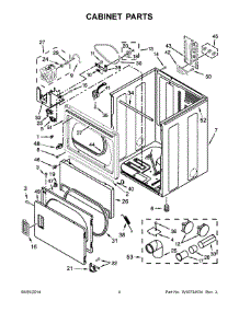 03 - Cabinet Parts parts for Whirlpool Dryer 4KWED4900BW1 from AppliancePartsPros.com