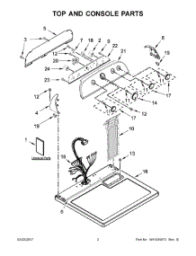 02 - Top And Console Parts parts for Whirlpool Laundry Center 4KWED4915FW0 from AppliancePartsPros.com