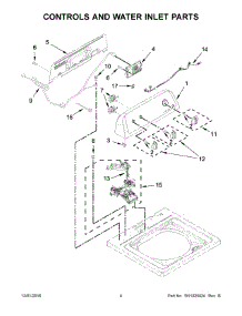 03 - Controls And Water Inlet Parts parts for Whirlpool Laundry Center 4KWTW4605FW0 from AppliancePartsPros.com