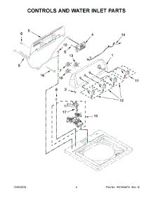 03 - Controls And Water Inlet Parts parts for Whirlpool Laundry Center 4KWTW4705FW0 from AppliancePartsPros.com