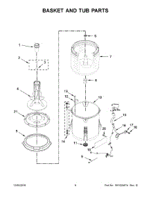 04 - Basket And Tub Parts parts for Whirlpool Laundry Center 4KWTW4705FW0 from AppliancePartsPros.com