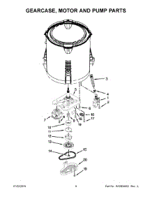 05 - Gearcase, Motor And Pump Parts parts for Whirlpool Washer 4KWTW4730EQ0 from AppliancePartsPros.com