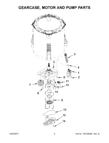 05 - Gearcase, Motor And Pump Parts parts for Whirlpool Laundry Center 4KWTW4815FW0 from AppliancePartsPros.com