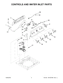 03 - Controls And Water Inlet Parts parts for Whirlpool Laundry Center 4KWTW4845FW0 from AppliancePartsPros.com