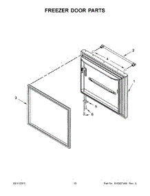 06 - Freezer Door Parts parts for Whirlpool Refrigerator 5GBB2258EA00 from AppliancePartsPros.com