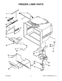 04 - Freezer Liner Parts parts for Whirlpool Refrigerator 5GFB2558EA00 from AppliancePartsPros.com