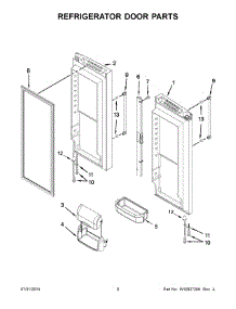 05 - Refrigerator Door Parts parts for Whirlpool Refrigerator 5GFB2558EA00 from AppliancePartsPros.com