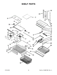 08 - Shelf Parts parts for Whirlpool Refrigerator 5GFB2558EA00 from AppliancePartsPros.com