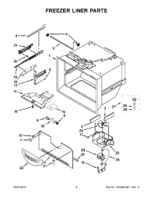 04 - Freezer Liner Parts parts for Whirlpool Refrigerator 5VGF25SNEA00 from AppliancePartsPros.com