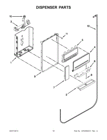 08 - Dispenser Parts parts for Whirlpool Refrigerator 5VWT71REYF00 from AppliancePartsPros.com