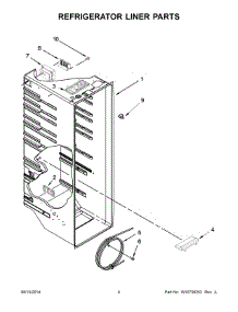 03 - Refrigerator Liner Parts parts for Whirlpool Refrigerator 5WRS22FDBF02 from AppliancePartsPros.com