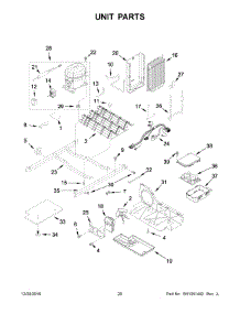 11 - Unit Parts parts for Whirlpool Refrigerator 5WRS22FDFG00 from AppliancePartsPros.com