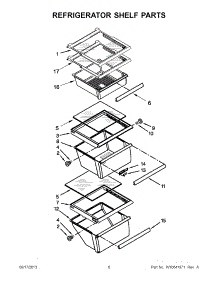 04 - Refrigerator Shelf Parts parts for Whirlpool Refrigerator 5WRS22KNBF00 from AppliancePartsPros.com