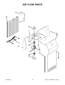 08 - Air Flow Parts parts for Whirlpool Refrigerator 5WRS22KNBF00 from AppliancePartsPros.com