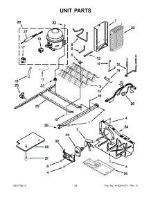 10 - Unit Parts parts for Whirlpool Refrigerator 5WRS22KNBF00 from AppliancePartsPros.com