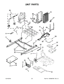 11 - Unit Parts parts for Whirlpool Refrigerator 5WRS25FDBF00 from AppliancePartsPros.com