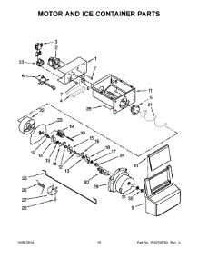 06 - Motor And Ice Container Parts parts for Whirlpool Refrigerator 5WRS25FDBF02 from AppliancePartsPros.com