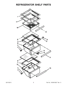 04 - Refrigerator Shelf Parts parts for Whirlpool Refrigerator 5WRS25KNBF00 from AppliancePartsPros.com