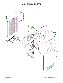 08 - Air Flow Parts parts for Whirlpool Refrigerator 5WRS25KNBF00 from AppliancePartsPros.com