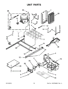 10 - Unit Parts parts for Whirlpool Refrigerator 5WRS25KNBF02 from AppliancePartsPros.com