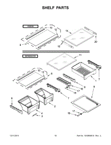 06 - Shelf Parts parts for Whirlpool Refrigerator 5WT511SFEG00 from AppliancePartsPros.com